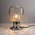 Silver Table Lamp with Mouth-Blown Glass Shade and Silver Base from Doria Leuchten, Germany, 1970s For Sale - Image 8 of 9