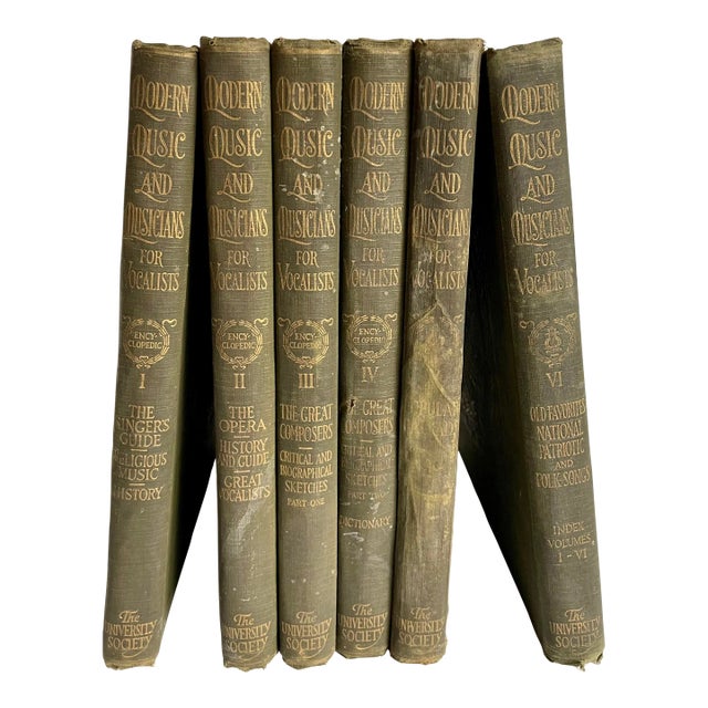 1918 Modern Music and Musicians Philharmonic Edition - 6 Volume Set For Sale