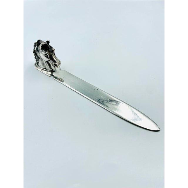 Mid 20th Century Reed & Barton Equine Sterling Silver Plate Letter