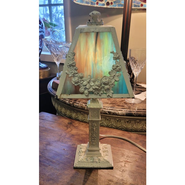 Metal 1920s Art Deco French Small Desk Lamp For Sale - Image 7 of 10