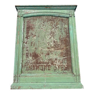 Antique Victorian Diamond Dyes Country Store Display Cabinet For Sale