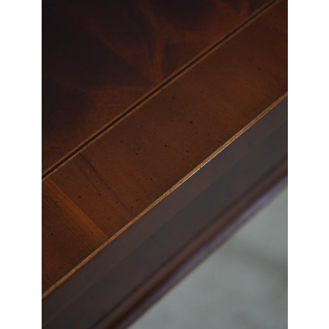Hekman Crotch Mahogany 1 Drawer Console Hall Table For Sale - Image 11 of 18