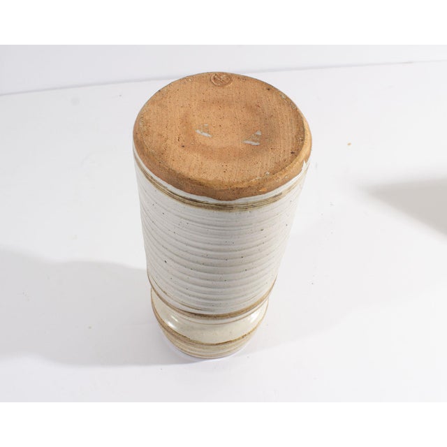 Contemporary Vintage Signed Jt Studio Pottery Vase For Sale - Image 3 of 6