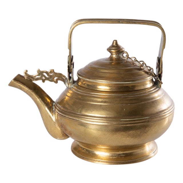 18th Century Brass Tea Kettle For Sale