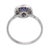 Early 20th Century Art Deco Inspired Sapphire Diamond Cluster Platinum Ring, Size 7.5 For Sale In Los Angeles - Image 6 of 6