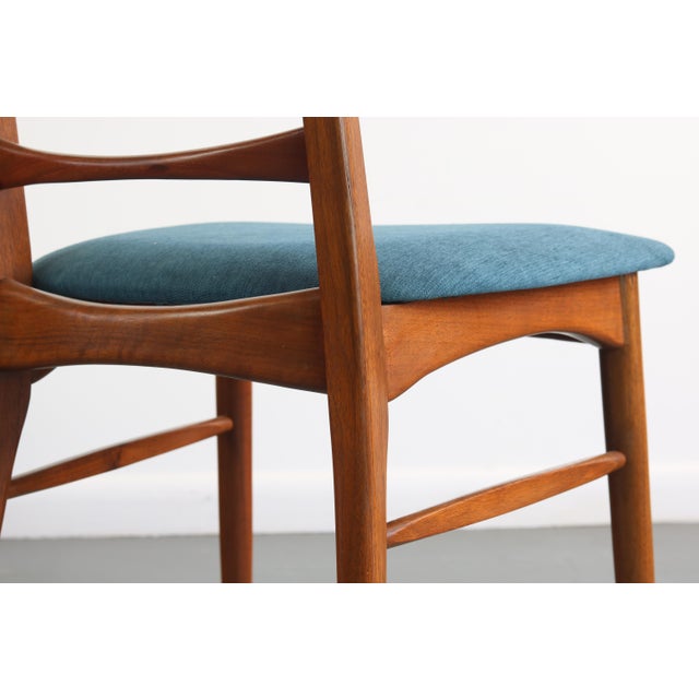 Set of 8 Danish Modern Teak Ladder Back Niels Koefoeds Dining Chairs Hornslet For Sale - Image 9 of 12