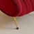 Italian Red Channeled Armchair with Brass Legs, 1950s - 4 Available For Sale - Image 11 of 11