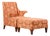 Baker Furniture Wingback Lounge Chair With Ottoman For Sale