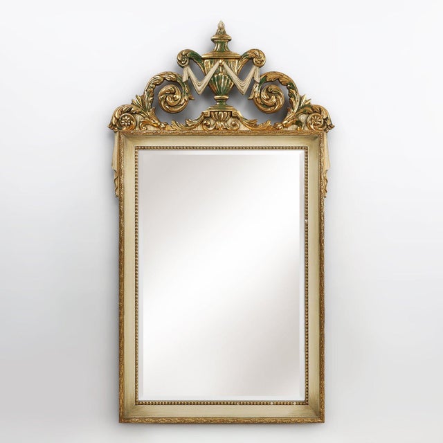 Napoleon III Style Mirror in Wood with Facet Cut Mirror, France, 1950s For Sale - Image 12 of 12