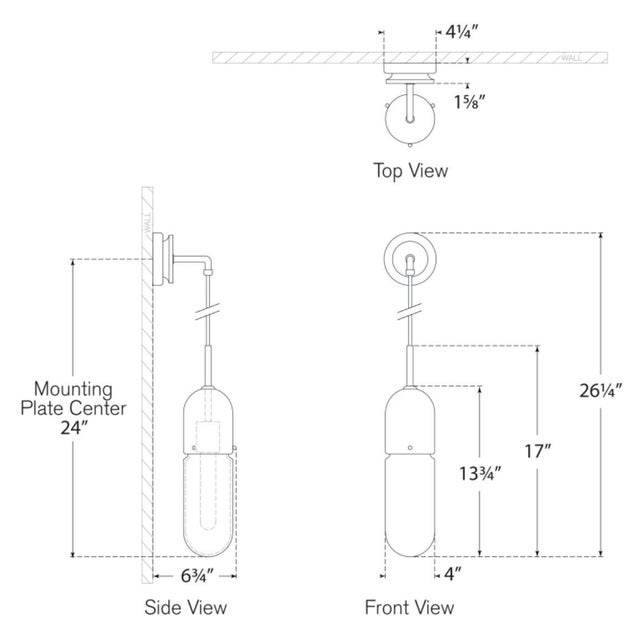 Visual Comfort Thomas O'Brien for Visual Comfort Signature Junio Wall Light in Polished Nickel with Frosted Glass For Sale - Image 4 of 6