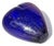 Glass Studio Heart Shape Flower Vase Art Glass Sapphire Blue With Glittery Copper Aventurine Flecks For Sale - Image 7 of 7