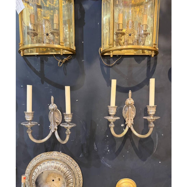 1900 Silver Plated Neoclassic Sconces by Edward F. Caldwell For Sale In New York - Image 6 of 7