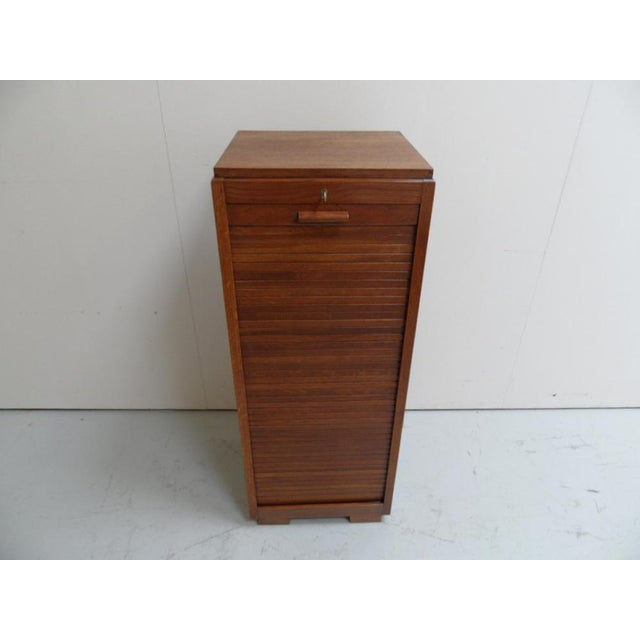 Vintage Filing Cabinet with Roller Shutter, 1930s For Sale - Image 13 of 14
