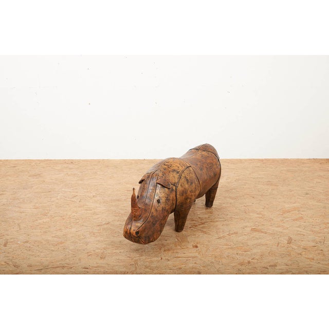 Animal Rhino Ottoman in Leather by Dimitri Omersa for Omersa, 1963 For Sale - Image 9 of 13