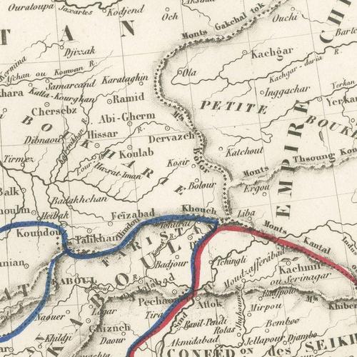Paper Antique Map of Herat by Levasseur, 1846 For Sale - Image 7 of 12