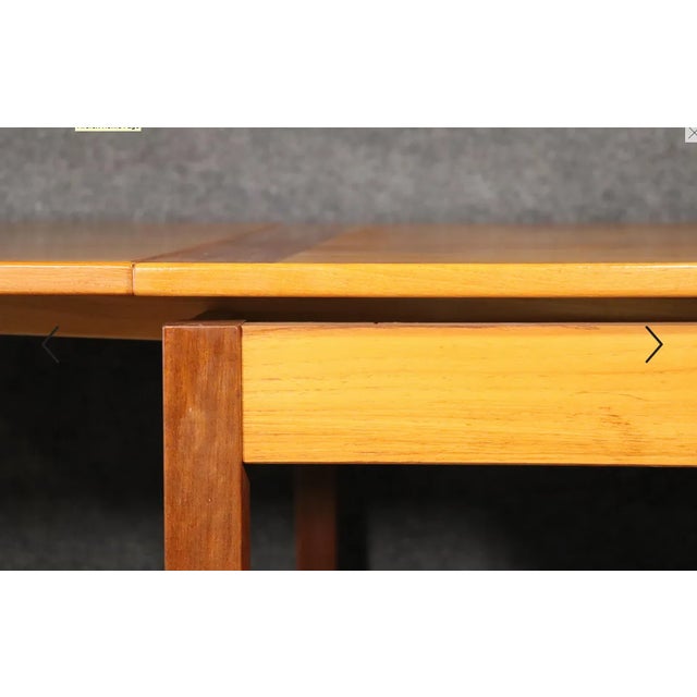 Mid-Century Modern Danish Draw Leaf Dining Table For Sale - Image 3 of 8