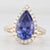 5.34ctw Pear Tanzanite Diamond Halo Ring 14k Gold Size 6.5 Teardrop Engagement For Sale In Greensboro - Image 6 of 9