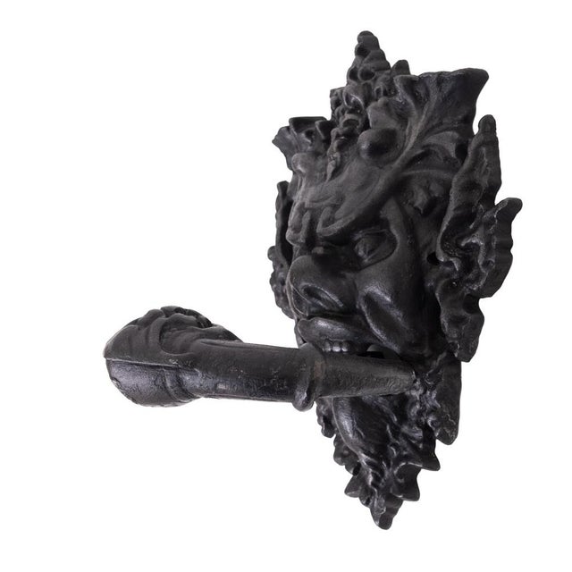 Large Gothic Cast Iron Devil Door Knocker, India, 1950s For Sale - Image 3 of 10