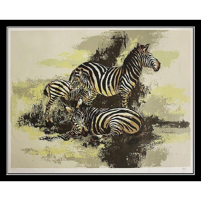 Post Impressionist Late 20th Century ZEBRAS, Mark King For Sale - Image 3 of 5