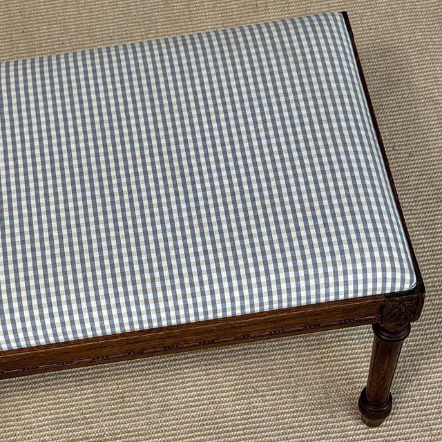Antique French Louis XVI Style Walnut Vanity Stool ~ Piano Bench For Sale - Image 14 of 15