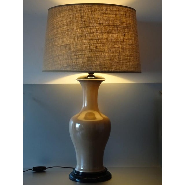 Beige Porcelain Lamp from Bidasoa, 1940s For Sale - Image 8 of 10