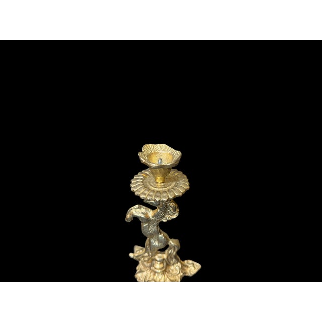 Vintage Brass Horse Candlestick For Sale In Los Angeles - Image 6 of 10
