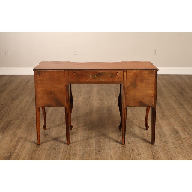 1930's French Louis XV Style SatinwoodInlaid Writing Desk Vanity For Sale - Image 15 of 18