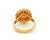 Contemporary Mid 20th Century Diamonds & Pearl 18k Yellow Gold Cocktail Ring Size 6.5 For Sale - Image 3 of 5