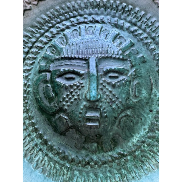 Brutalist Mid-Century Italian Brutalist Ceramic Wall Platter by SAICIS Keragres Spezzano, 1970s For Sale - Image 3 of 8