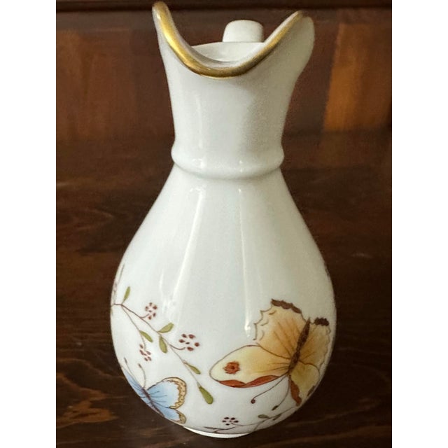 Mid 20th Century Vintage Mid 20th Century Hand Painted White Porcelain Creamer For Sale - Image 5 of 12