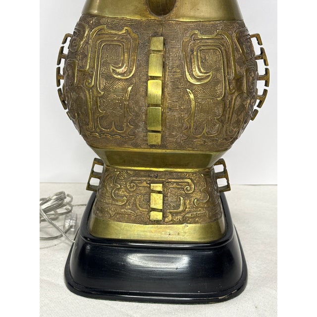 Vintage Warren Kessler Twin Dragon Lamp With Double Light For Sale - Image 15 of 16