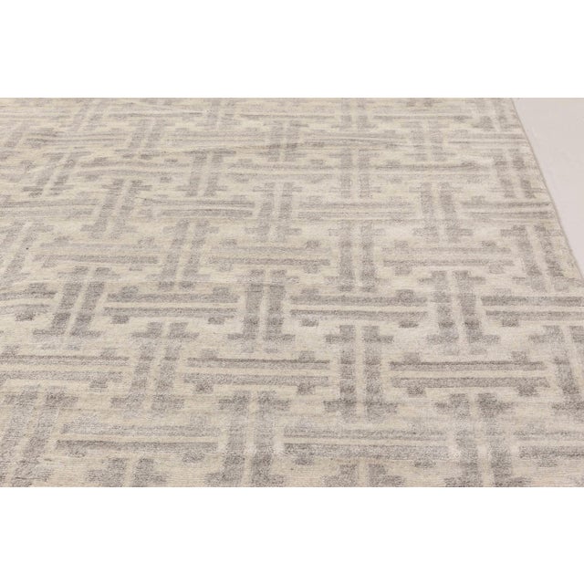 Early 21st Century Large Terra Rug Handmade in Natural Wool by Doris Leslie Blau For Sale - Image 5 of 7