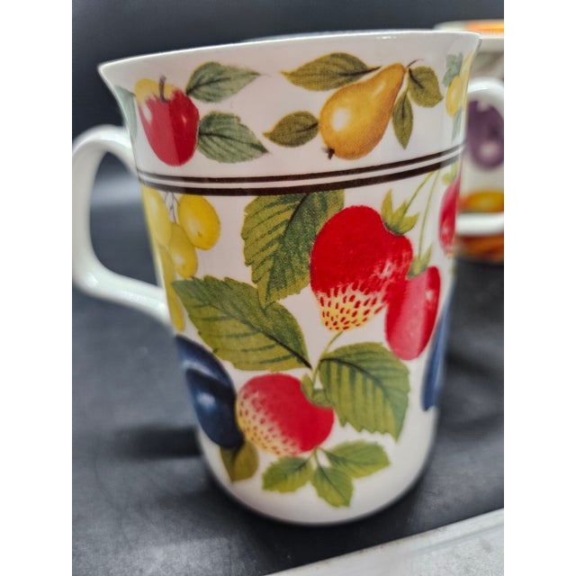 Ceramic Vintage Roy Kirkham Orchard Fine Bone China Mugs, Set of Three, Made in England For Sale - Image 7 of 8