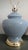 1980s Vintage Powder Blue Ginger Jar Table Lamps, Pair of 2 With Brass-Tone Bases For Sale - Image 5 of 10