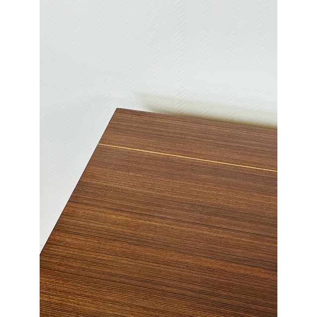Art Deco Modern Extendable Dining Table in Macassar Ebony, France, 1950s For Sale - Image 10 of 14