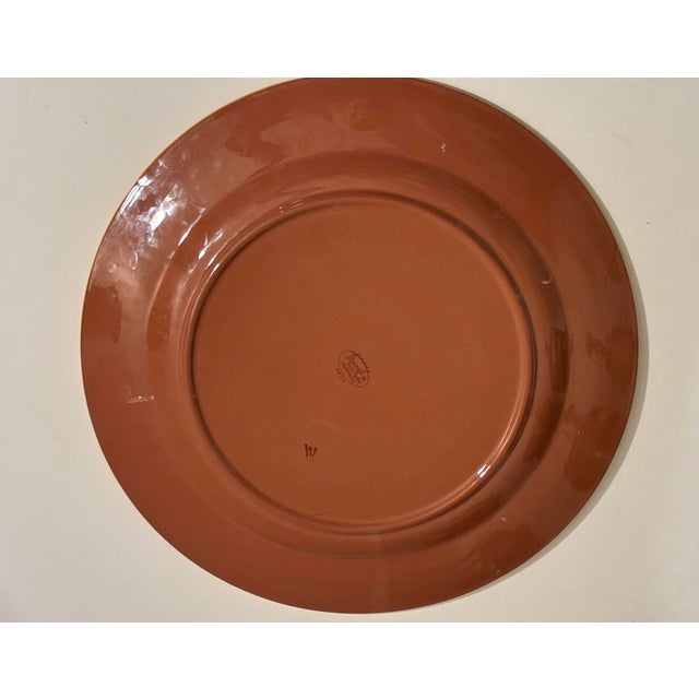 Mid 20th Century Vintage Stangl Pottery Hand Painted Fruit Chop Plate Large 14.5" For Sale - Image 5 of 7