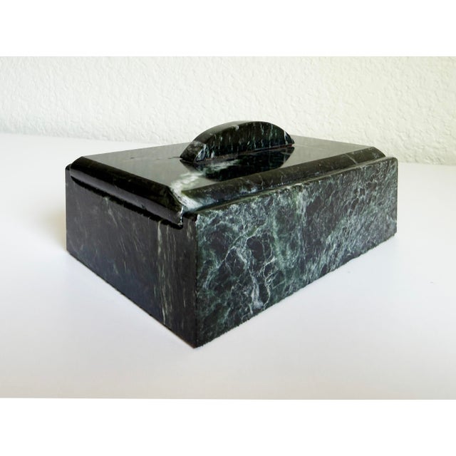 Modernist Green Marble Rectangular Lidded Box, Mid 20th Century For Sale - Image 9 of 10