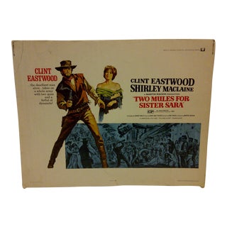 1970 Vintage "Two Mules for Sister Sara" Movie Poster Starring Clint Eastwood For Sale