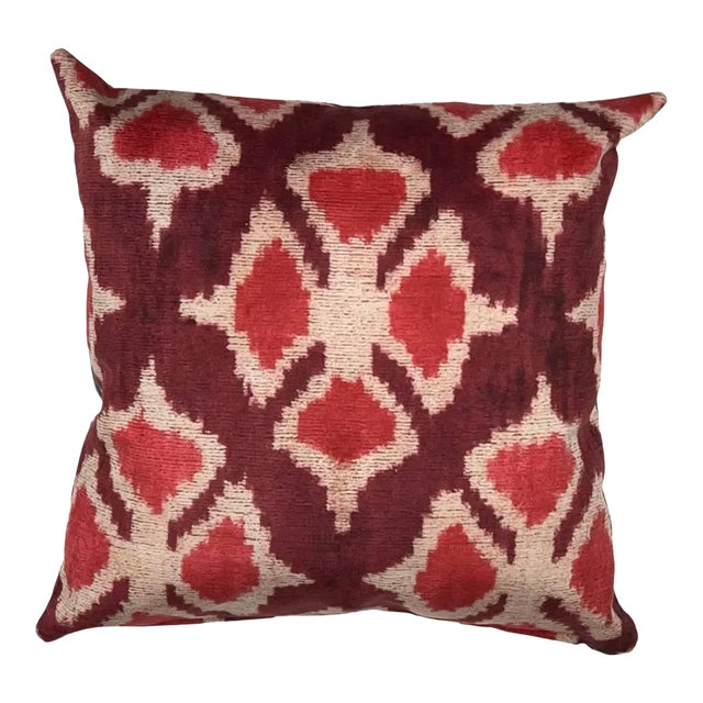 Double Sided Multi Color Turkish Style Ikat Pillow For Sale
