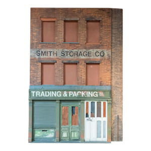 Mid-Century Folk Art Sculpture of New York City Brownstone Storefront