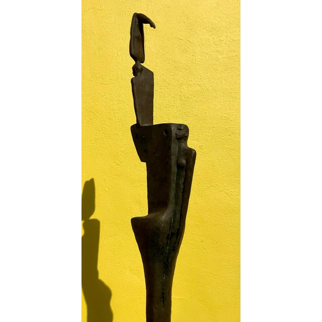 Vintage Surrealist Abstract Thom Cooney Crawford Bronze Totem Sculpture For Sale - Image 10 of 10