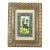 Vintage Miniature Hunting Painting in Persian Khatam Picture Frame With Bone, Wood and Brass Inlay, Table Top Easel Inlaid For Sale