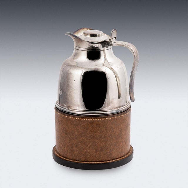Vintage 20th Century Italian Silver Plated Hot Water Flask from Gucci, 1980s For Sale - Image 3 of 10