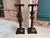 French Antique French Breton Pedestal Stands Pair Carved Figural Display Brittany C1900 For Sale - Image 3 of 18