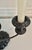 Vintage Black Powder-Coated Brass Two-Arm Candelabrum With Grape & Vine Detail For Sale In Charleston - Image 6 of 10