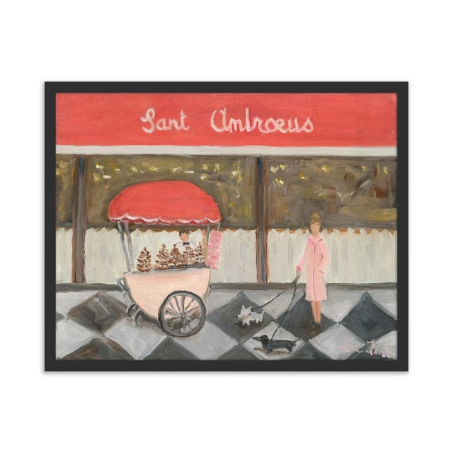 Alice Ford Sant Ambroeus by Alice Ford in Black Frame, Small Art Print For Sale - Image 4 of 4