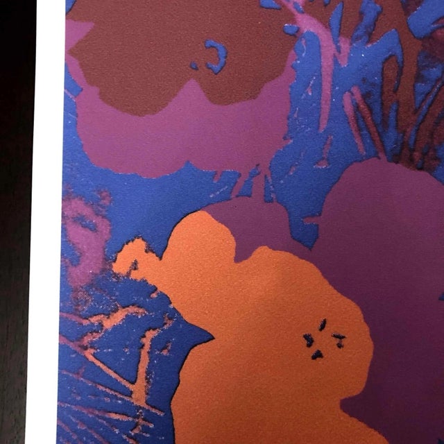 Printmaking Materials 1990s After Andy Warhol "Poppy Flowers" Lithograph For Sale - Image 7 of 11