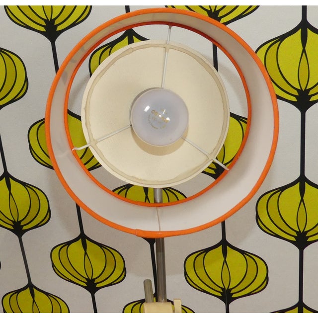 Orange Red Table Lamp, 1970s For Sale - Image 9 of 14