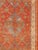 Antique Turkish Oushak rug with tribal Medallion design in terracotta, light gray blue, ivory and gold. Keivan Woven Arts...