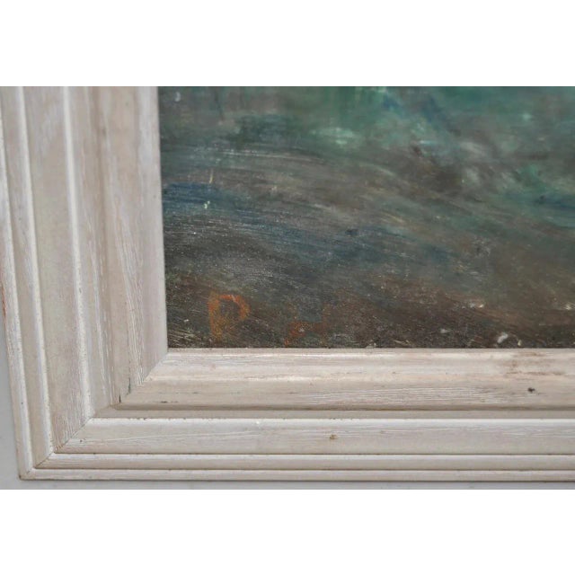 Impressionist River Landscape w/ Boat For Sale - Image 3 of 6